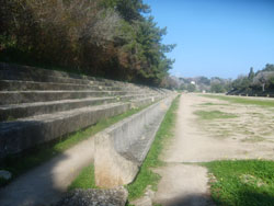 Das antike Stadion von Rhodos
